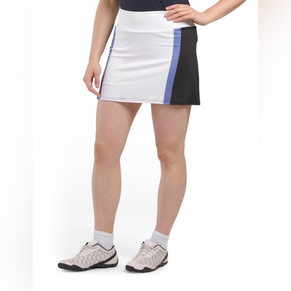 GOLFTINI Multicolor Stability Pull On A-Line Mini Skort - Picture 1 of 6